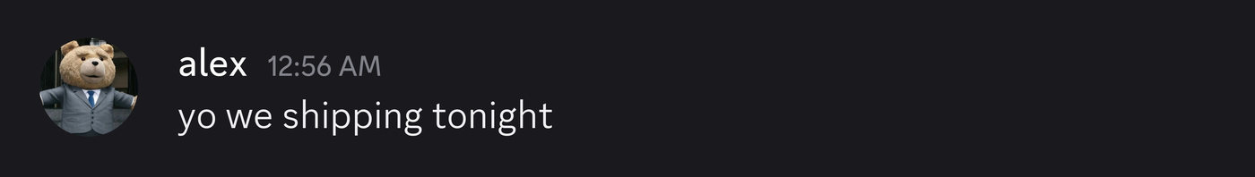 Discord message example