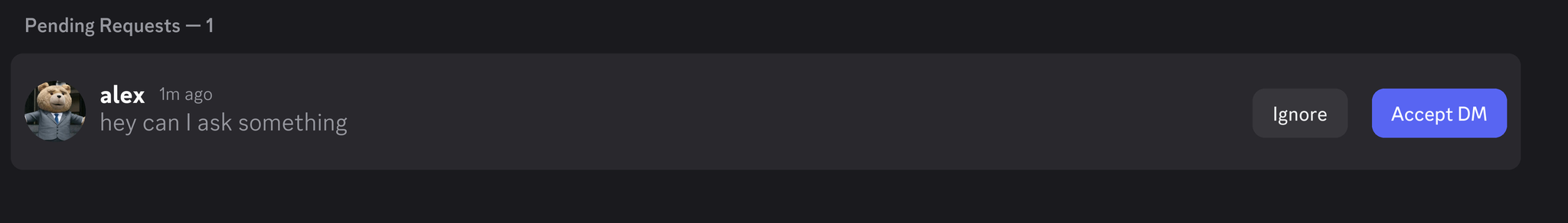 Message request example